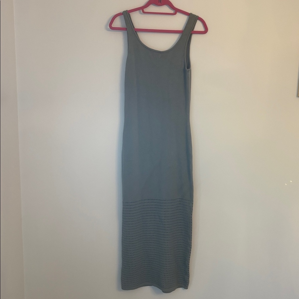 Universal Thread Sage Green Knit Sweater Tank Midi Dress - Picture 6 of 7